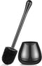 Toilet Brush and Holder with Long Handle, Easy to Hide Plastic Holder for Deep Cleaning, Drip-Proof