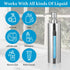 BabyElf Hand Soap Pump Dispenser for Bathroom, Stainless Steel Dish Soap Dispenser for Kitchen, 7oz/200ML
