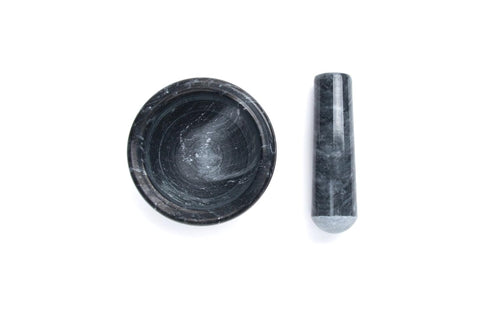 Fox Run Marble Mortar and Pestle Set, 4.5", Black