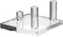 Hipiwe Clear Acrylic Display Stand - Three-Peg Display Easel Stands for Fossil Coral Geodes Rock Mineral Collectibles,