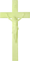 Luminous Catholic Wall Crucifix - Glows in The Dark! (12" x 6")