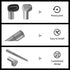 3 Packs Upholstery Tool, Crevice Tool and Dust Brush for Shark Navigator Lift-Away Vacuum Cleaner Models NV350-NV370