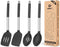 Pack of 4 Silicone Cooking Utensils Set, Non-Stick Large Solid Spatulas, BPA Free Kitchen Turners for Frying, Mixing