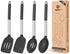 Pack of 4 Silicone Cooking Utensils Set, Non-Stick Large Solid Spatulas, BPA Free Kitchen Turners for Frying, Mixing