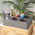 Toilet Paper Basket for Tank Topper, Woven Storage Box Cube Container, Grey 1pc