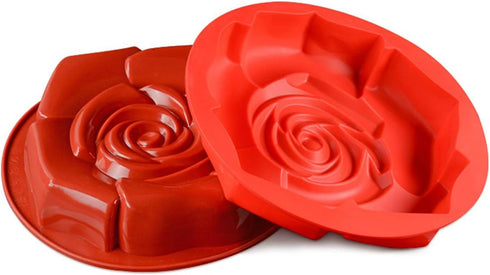 Cake Mould Silicone, Square Rose Cake Mould, Big Family Cake Mould for Cakes, Pizza, Bread Baking Tools, Bakeware,