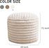 Homlazeezy 20 15 Inch Pouf Ottoman Stuffed Round for Foot Rest, Faux Fur Poufs with Foam Chunk Filling, Storage Ottoman