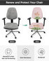 Cactus Computer Office Chair Cover Red Flower Blossom Fleshy Cactus Pink Protective & Stretchable Desk Chair Covers Soft Polyester Universal Rotating Chair Slipcover Chair Protector
