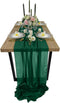 EHLDekol 10ft Chiffon Table Runners 27x120 inches, Romantic Sheer Wedding Table Runner for Bridal Party Decoration,