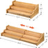 Spice Rack Kitchen Cabinet Organizer, 3 Tier Bamboo Expandable Display Shelf