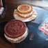 2Pcs Giant Sandwich Oreo Big Cookie Cake Pan, 9 Inch Rock Star Bread Baking Silicone Mold (Set of 2)