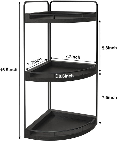 Counter 3 Countertop Fixwal Corner Bathroom Organizer, Tier Rustic Bathroom Organizer, Wood Storage Tray for Vanity