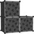 C&AHOME Cube Storage Organizer with Doors, 3-Cube Shelves, DIY Plastic Modular Bookshelf,