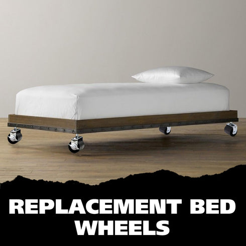 King's Brand Heavy Duty Caster Wheels for Bed Frame, Set of 4 (2 Locking & 2 Non Locking)
