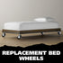 King's Brand Heavy Duty Caster Wheels for Bed Frame, Set of 4 (2 Locking & 2 Non Locking)