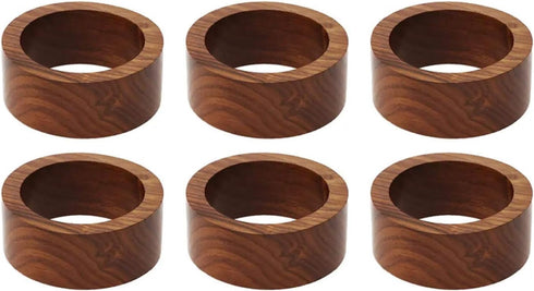 Handmade Wood Napkin Ring Set, Set of 6 Napkin Rings (Wood)