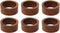 Handmade Wood Napkin Ring Set, Set of 6 Napkin Rings (Wood)
