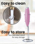 Elementi Electric Pink Milk Frother Handheld - Mini Whisk for Coffee, Matcha and Drinks, Portable Frother & Mixer with