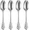 KEAWELL Luxury 7" Tea Spoon Set of 4, 18/10 Stainless Steel, Mirror Polished Finish (Silver)