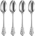 KEAWELL Luxury 7" Tea Spoon Set of 4, 18/10 Stainless Steel, Mirror Polished Finish (Silver)