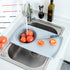 Restaurantware RW Base Cutting Board Strainer, 19.7"x11.2" with Non-Slip Rubber Feet, Gray