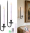 Yollzey Candle Wall Sconces Set of 2, Flameless Candles Black Wall Candle