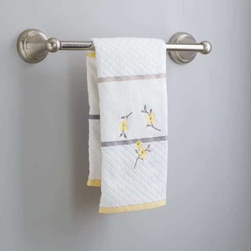 SKL Home Spring Garden Hand Towel in White