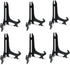 Artliving 10 Inch Black Plastic Easels, 6pcs/Set Plate Display Stands for Picture Frame Holder