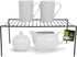 Smart Design Cabinet Storage Shelf Rack, Set of 6, Medium, 8.5 x 13.25 Inch, Non-Slip Feet, Steel Metal Frame