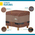 20 Inch DUCKCOVERS Ultimate Waterproof Square Ottoman/Side Table Cover, Outdoor Ottoman Cover