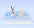 12X9 Inch Countertop, ROYALITA Iridescent Acrylic Tray with Handles, Serving Tray Spill Proof, Perfume Decorative Tray