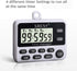 XREXS 4-Channel Digital Kitchen Timer Clock - Large LCD Display, 4 Groups Simultaneous Timing Countdown