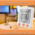 Waterproof Hanging Wall Clock, Large Digital Bathroom Alarm Clock for Kids, Kitchen Cooking Countdown Timer (White)