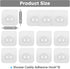 FEPTUASE (Single*12pcs) Shower Caddy Adhesive Replacement, Transparent Strong Adhesive Hooks, No Drilling, Waterproof