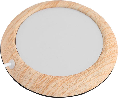 USB Wood Grain Cup Warmer with USB Cable, Electric Drink Plate Tea Mat Coffee Warmer Pad for Home Use