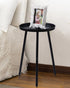 3 AOJEZOR Side Table: End Table for Any Room - Small Side Tables for Small Spaces All Matte Black with Legged