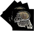 3dRose Steampunk Gothic Faux Metal Skull Image-Ceramic Tile Coasters, Set of 4