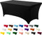 Utopia Kitchen 4FT Spandex Tablecloth - 1 Pack, Black - 200 GSM Stretch, Fitted, Washable Table Cover