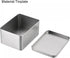 uxcell Metal Tin Box, 4.92" x 3.54" x 2.36" Rectangular Empty Containers with Lids, Silver Tone