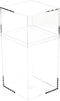 Pioneer Plastics 036C Clear Tall Rectangular Plastic Container, Pack of 4, 2.75" W x 2.625" D x 5.75" H