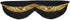 Beistle Fabric Bunting, 1-Pack, Black and Gold, 5-Feet 10-Inch
