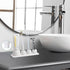 Dersyer 4 Pack 1 Pack Countertop, Mini Ceramic Toothbrush Holder Stand with Water Absorbing Stone for Bathroom Vanity