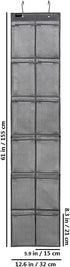 Behind Door Hanging Kids Shoes Organizer, Closet Shoe Rack with 12 Mesh Pockets (12 Pockets)