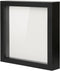 Muzilife 8x8 Shadow Box Picture Frame with Linen Board - Deep Wood & Glass Display Case for Memories (Black)
