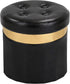 xuperbonus Small Ottoman with Storage,Folding Round Ottoman with Gold Trim,Velvet Storage Stool,Foot