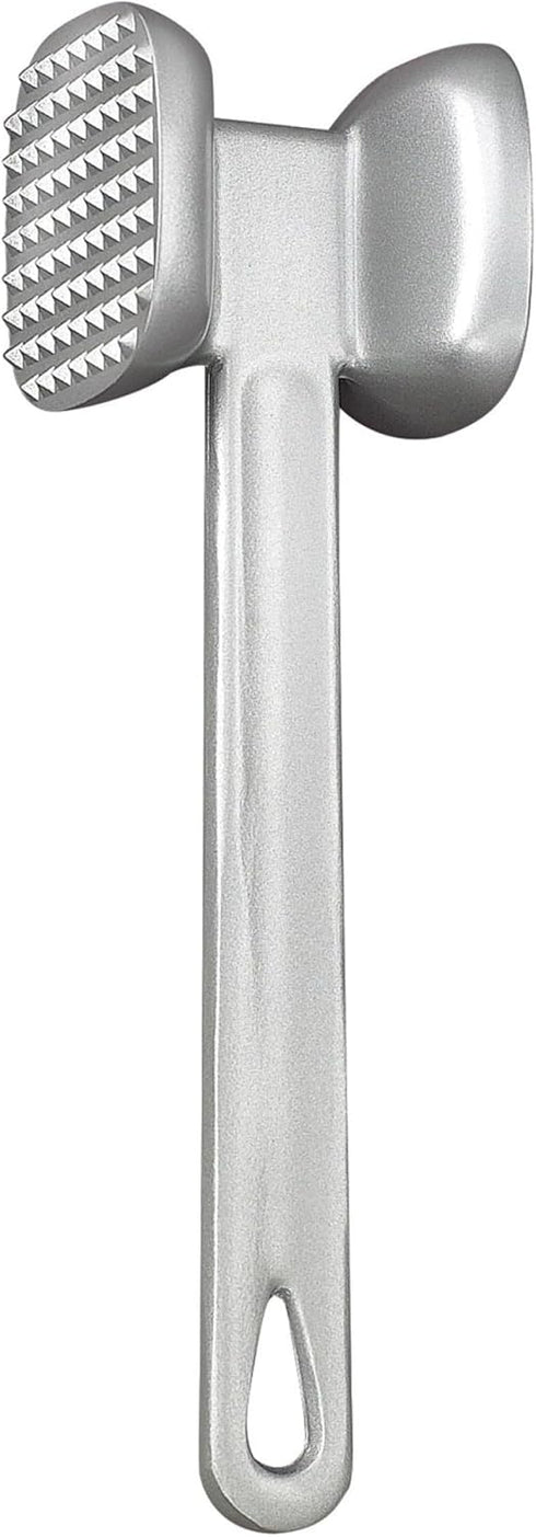 HIC Kitchen Non-Stick Meat Tenderizer - Dual-Sided with Toothed and Plain Heads, Silicone-Coated
