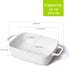 Small Baking Dish, Rectangular Baking Pan with Handles, White Porcelain Casserole Dish for 1 or 2