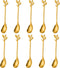AnSaw Elegant Gold Leaf Coffee Spoons - 10-Piece Mini Stainless Steel Espresso & Dessert Spoons (4.7")