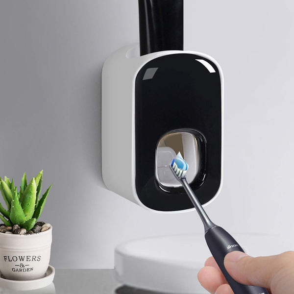 Toothpaste Dispenser, Automatic Squeezer for Kids and Adults, Hands Free Wall Mounted Holder, Punch-Free for Bathroom