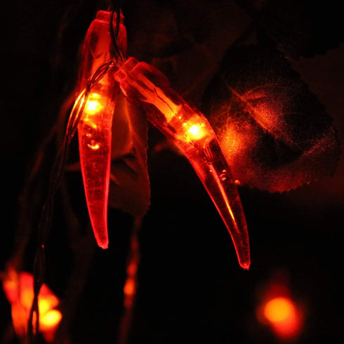 Dreamworth Lights,20ft 40 Red Chili String LED Chili String Lights Battery Operated Remote Contol Fairy Lights